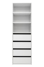 Load image into Gallery viewer, Malmo Walk In Wardrobe - 4 Drawer 3 Shelf Module - Slim Shaker - White