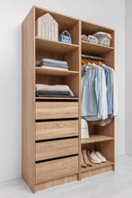 Load image into Gallery viewer, Malmo Walk In Wardrobe - 4 Drawer 3 Shelf Module - Fluted - Natural Oak