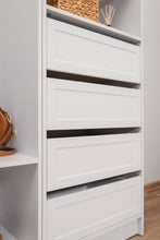 Load image into Gallery viewer, Malmo Walk In Wardrobe - 4 Drawer 3 Shelf Module - Hamptons - White