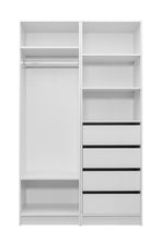 Load image into Gallery viewer, Malmo Walk In Wardrobe - 4 Drawer 3 Shelf Module - Fluted - White