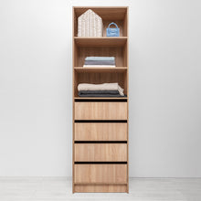 Load image into Gallery viewer, Malmo Walk In Wardrobe - 4 Drawer 3 Shelf Module - Classic - Natural Oak