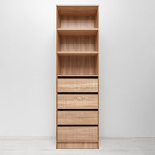 Load image into Gallery viewer, Malmo Walk In Wardrobe - 4 Drawer 3 Shelf Module - Fluted - Natural Oak