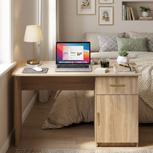 Load image into Gallery viewer, COPENHAGEN DESK - NATURAL OAK - SLIM - OVAL BRASS