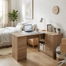 Load image into Gallery viewer, ROME - NATURAL OAK - FLUTED - PULL BRASS