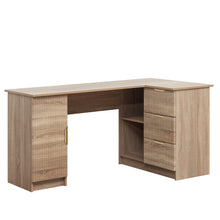 Load image into Gallery viewer, ROME - NATURAL OAK - FLUTED - PULL BRASS