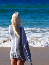 Load image into Gallery viewer, Sorrento Turkish Beach Towel - Monochrome