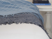 Load image into Gallery viewer, Paddington Merino Wool Blend Throw Rug - Forever Blue