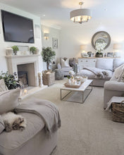 Load image into Gallery viewer, Paddington Merino Wool Blend Throw Rug - Light Grey