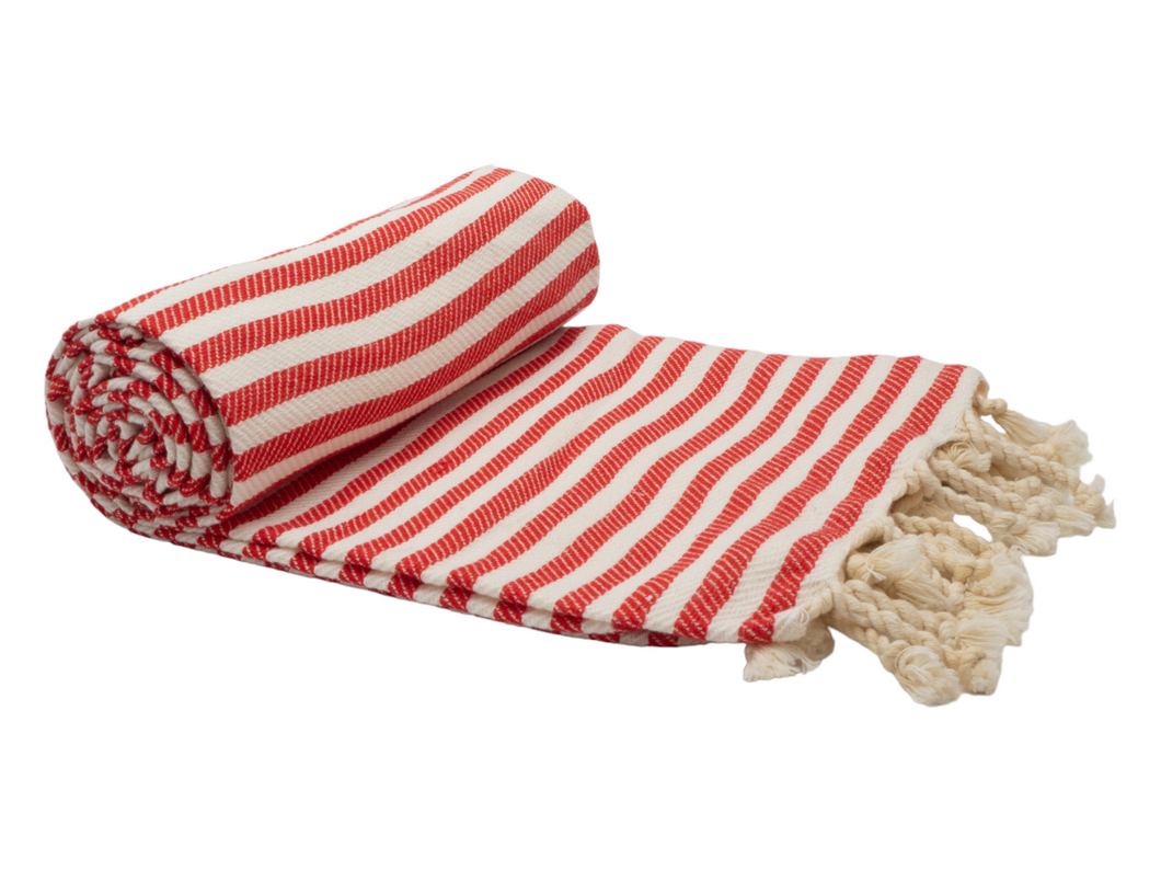 Portsea Beach Towel - Cherry