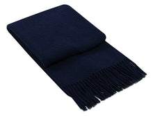 Load image into Gallery viewer, Soho Wool Blend Throw Rug - Navy