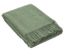 Load image into Gallery viewer, Brighton NZ Wool Throw Rug - Sage