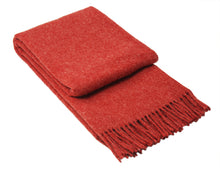 Load image into Gallery viewer, Brighton NZ Wool Throw Rug - Cherry
