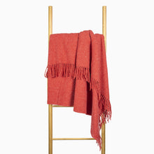 Load image into Gallery viewer, Brighton NZ Wool Throw Rug - Cherry

