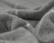 Load image into Gallery viewer, Brighton NZ Wool Throw Rug - Grey Striped