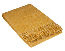 Load image into Gallery viewer, Cambridge NZ Wool Throw Rug - Mustard
