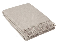 Load image into Gallery viewer, Cambridge NZ Wool Throw Rug - Silver