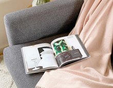 Load image into Gallery viewer, Chiswick Cashmere and Merino Wool Blend Throw - Blush