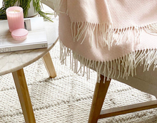 Load image into Gallery viewer, Chiswick Cashmere and Merino Wool Blend Throw - Blush