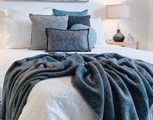 Load image into Gallery viewer, Chiswick Cashmere and Merino Wool Blend Throw - Charcoal