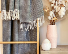Load image into Gallery viewer, Chiswick Cashmere and Merino Wool Blend Throw Rug - Grey
