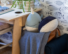 Load image into Gallery viewer, Chiswick Cashmere and Merino Wool Blend Throw Rug - Navy