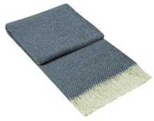 Load image into Gallery viewer, Chiswick Cashmere and Merino Wool Blend Throw Rug - Navy