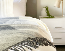 Load image into Gallery viewer, Kensington Cashmere and Superfine Merino Wool Throw Rug - Monochrome