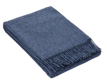Load image into Gallery viewer, Oxford Merino Wool Blend Throw Rug - Navy
