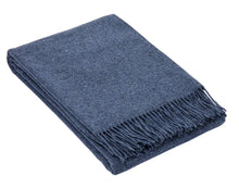Load image into Gallery viewer, Oxford Merino Wool Blend Throw Rug - Navy