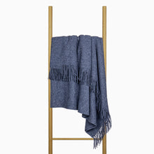 Load image into Gallery viewer, Oxford Merino Wool Blend Throw Rug - Navy