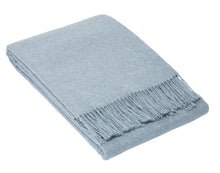 Load image into Gallery viewer, Oxford Merino Wool Blend Throw Rug - Sky Blue
