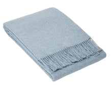 Load image into Gallery viewer, Oxford Merino Wool Blend Throw Rug - Sky Blue