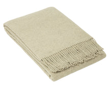 Load image into Gallery viewer, Oxford Merino Wool Blend Throw Rug - Stone
