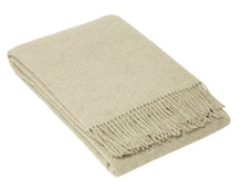Load image into Gallery viewer, Oxford Merino Wool Blend Throw Rug - Stone