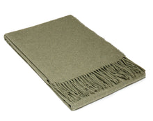 Load image into Gallery viewer, Paddington Merino Wool Blend Throw Rug - Olive