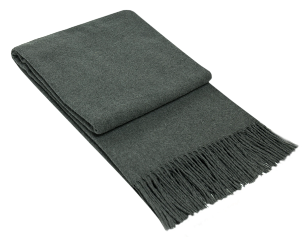 Paddington Merino Wool Blend Throw Rug - Dark Grey