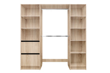 Load image into Gallery viewer, Basel Walk In Wardrobe Kit - Hamptons - Natural Oak
