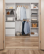 Load image into Gallery viewer, Basel Walk In Wardrobe Kit - Hamptons - White
