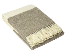 Load image into Gallery viewer, Brighton NZ Wool Throw Rug - Stone
