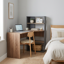 Load image into Gallery viewer, HELSINKI DESK - OAK/GRAPHITE
