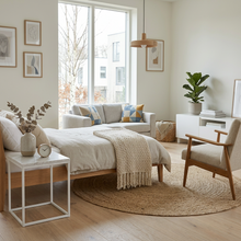 Load image into Gallery viewer, SILVA WHITE SIDE TABLE WITH WHITE MARBLE
