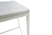 Load image into Gallery viewer, SILVA WHITE SIDE TABLE WITH WHITE MARBLE
