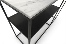 Load image into Gallery viewer, AURA ENTRY CONSOLE BLACK WITH WHITE MARBLE
