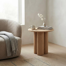 Load image into Gallery viewer, ELYN NATURAL OAK SIDE TABLE
