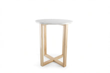 Load image into Gallery viewer, LYRA SIDE TABLE WITH WHITE MARBLE
