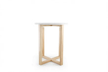 Load image into Gallery viewer, LYRA SIDE TABLE WITH WHITE MARBLE
