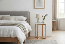 Load image into Gallery viewer, LYRA SIDE TABLE WITH WHITE MARBLE
