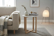 Load image into Gallery viewer, LYRA SIDE TABLE WITH WHITE MARBLE
