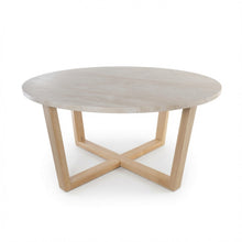 Load image into Gallery viewer, LYRA COFFEE TABLE WITH NATURAL OAK TRAVERTINE
