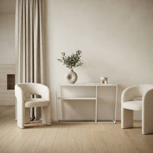 Load image into Gallery viewer, AURA ENTRY CONSOLE WHITE WITH WHITE MARBLE
